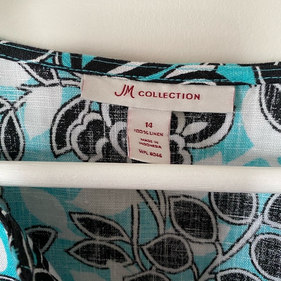 JM Collection Linen Tunic - Picture 6 of 7